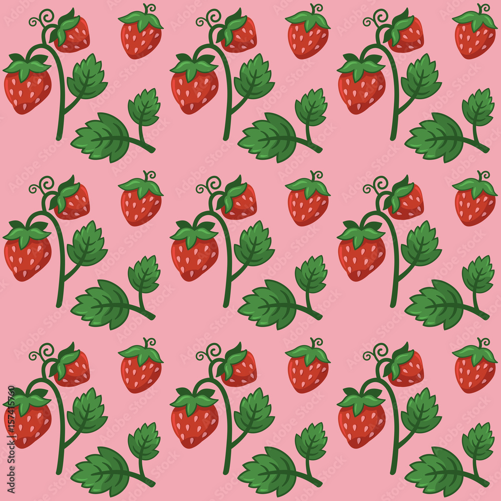 Vector of strawberry pattern design. Vector of strawberry pattern design.