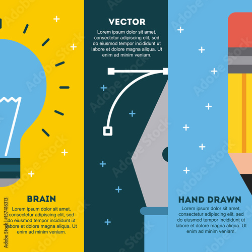 creative process flat illustration icon vector design graphic