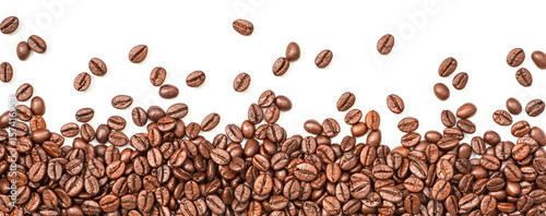 background of coffee beans  top view