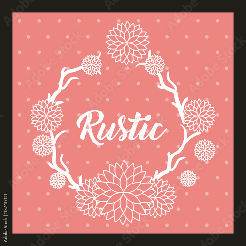 decorative rustic vintage collar vector icon illustration design graphic