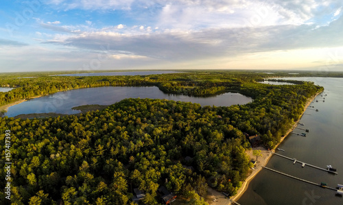 Aerial View over Pelican Lake, MN