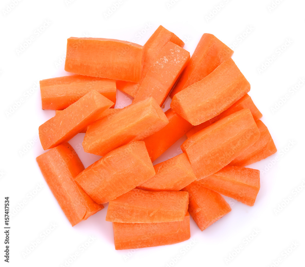 carrot slices isolated on white background carrot slices isolated on white background