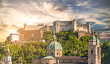 View over City Salzburg, Austria, Home of Mozart, 