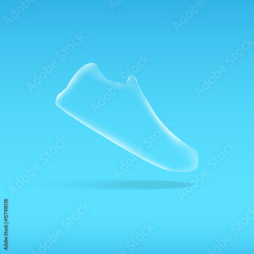 Shoes design. Running shoes. Vector illustration. Semi transparent sneakers. Sport shoes.
