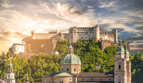 View over City Salzburg, Austria, Home of Mozart,  photo
