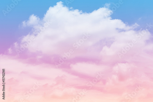sun and cloud background with a pastel colored     © chachamp