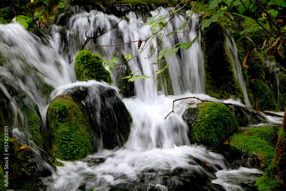 Impressive waterfall in the Plitvice lakes National park, Croatia Impressive waterfall in the Plitvice lakes National park, Croatia