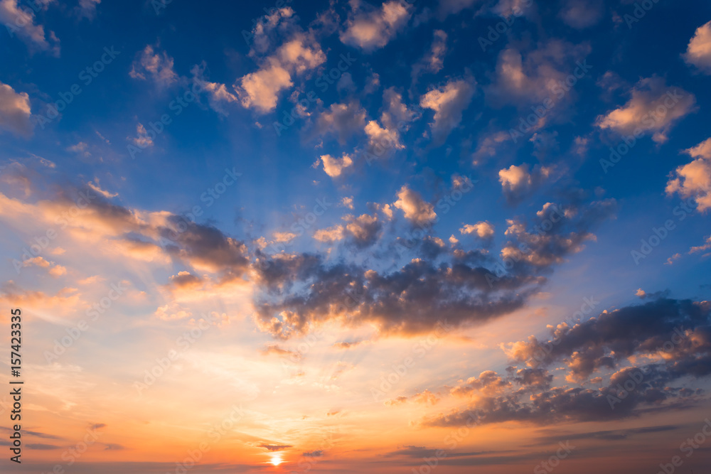Sunrise, landscape. Okinawa, Japan, Asia.
