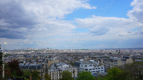 View from Sacre Coeur to Paris, Montmartre, Paris, France