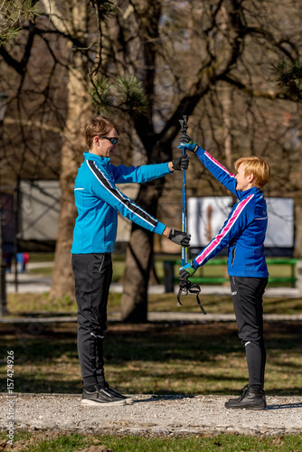 Nordic walk excercise