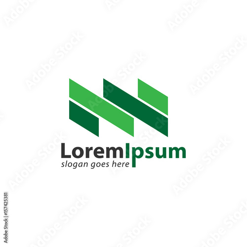 Letter M roof design logo