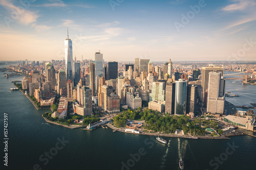 Aerial Views of the Downtown Manhattan Skyline