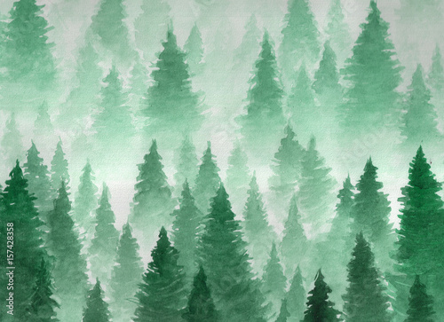 Plakat sosna sztuka drzewa alaska