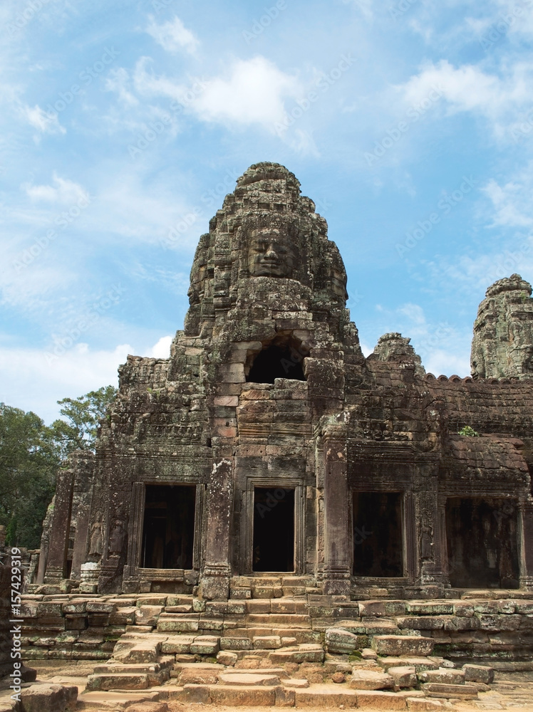 View of Bayon Temple at Angor Wat in Siemreap, Cambodia