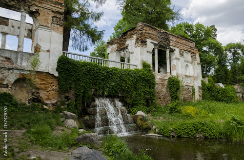 Waterfall in a public park