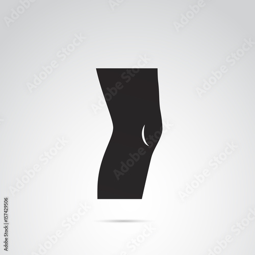 Human leg, knee vector icon.