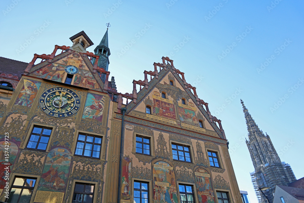 Fototapeta premium Rathaus und Münster in Ulm