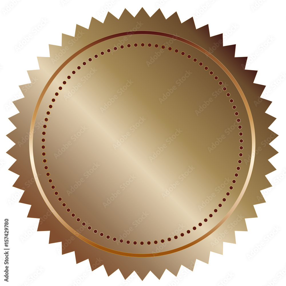 Vector illustration of bronze seal eps 10 Vector illustration of bronze seal eps 10