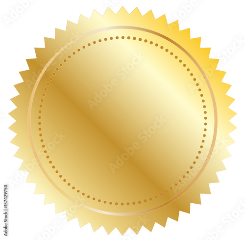 Vector illustration of gold seal eps 10