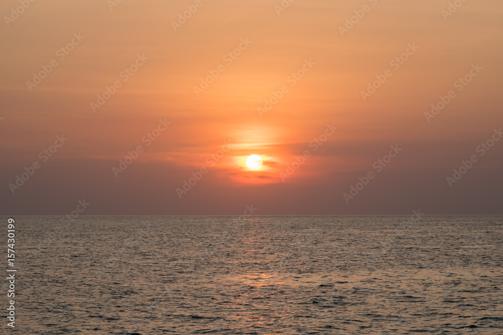 Sunset at the sea