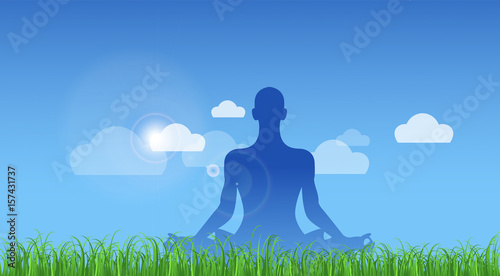meditazione, yoga, fiore di loto