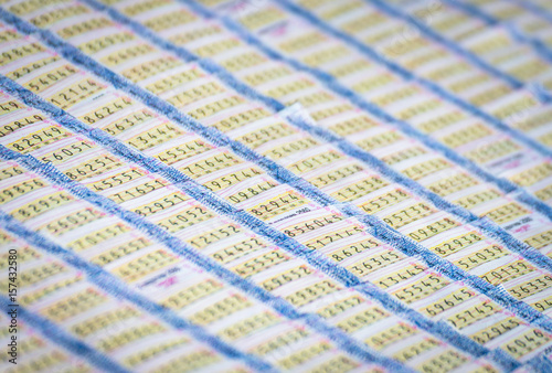 Thai lottery tickets for sale at Mae Hong Son, Thailand
