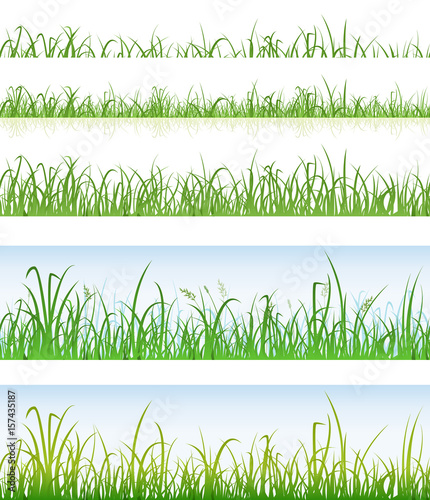 Seamless Green Grass Layers