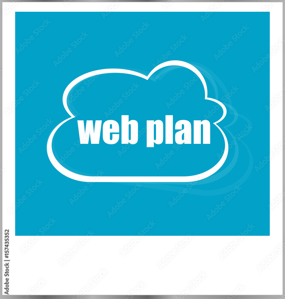 web plan word business concept, photo frame isolated on white web plan word business concept, photo frame isolated on white