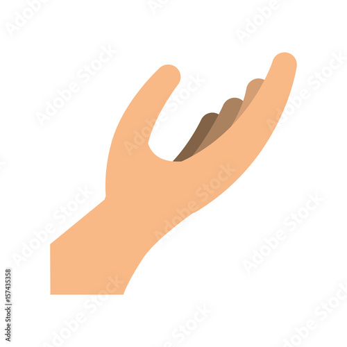 Outstretched hand symbol icon vector illustration graphic design