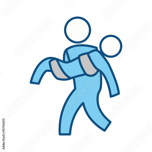 Person helping someone icon vector illustration graphic design