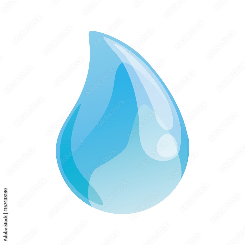 Blue water drop icon vector illustration graphic design
