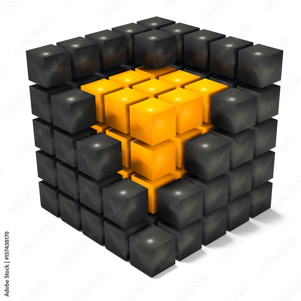 Black And Orange Cubes
