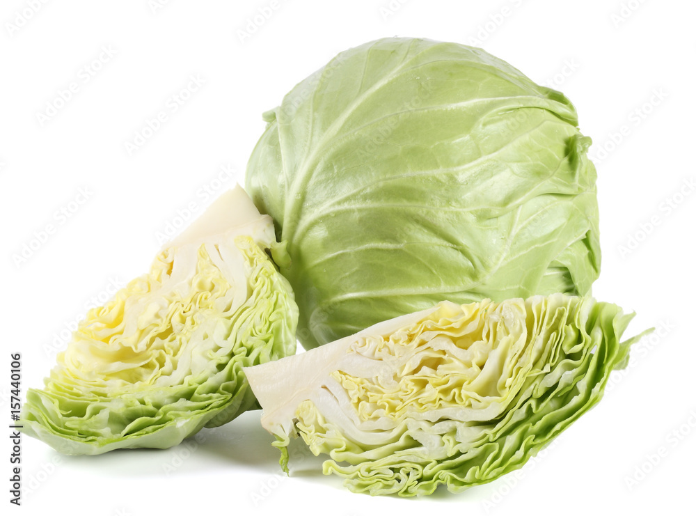green cabbage isolated on white background green cabbage isolated on white background