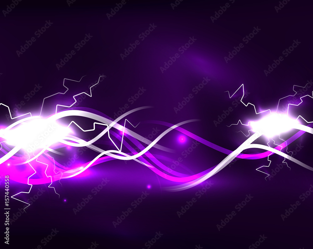Glowing wavy lines template Glowing wavy lines template