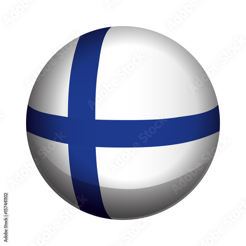 Finland flag emblem icon vector illustration graphic design