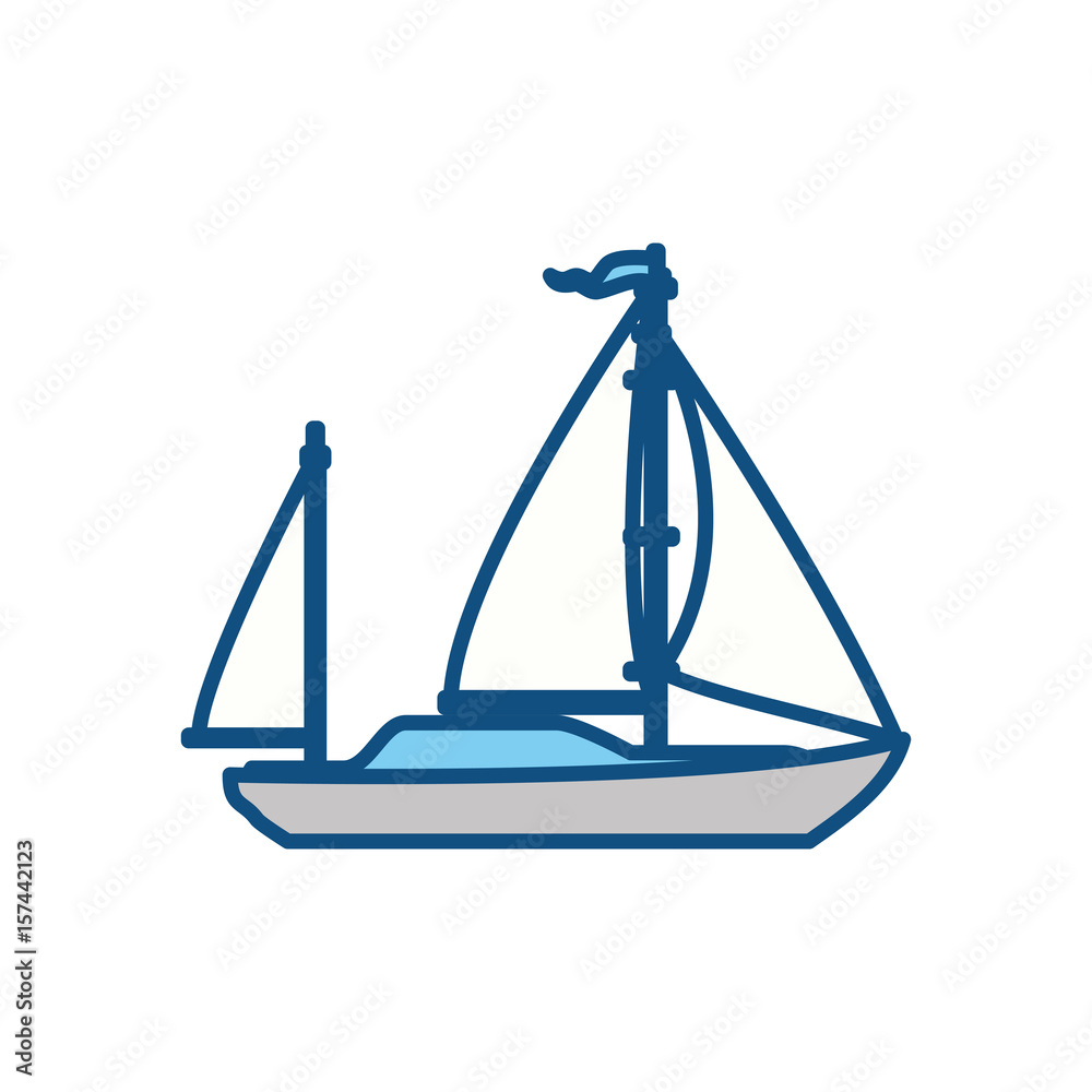 Sail boat isolated icon vector illustration graphic design Sail boat isolated icon vector illustration graphic design