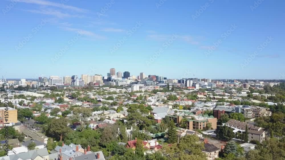Aerial video of downtown Adelaide in Australia Aerial video of downtown Adelaide in Australia