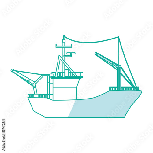 Fishing boat isolated icon vector illustration graphic design