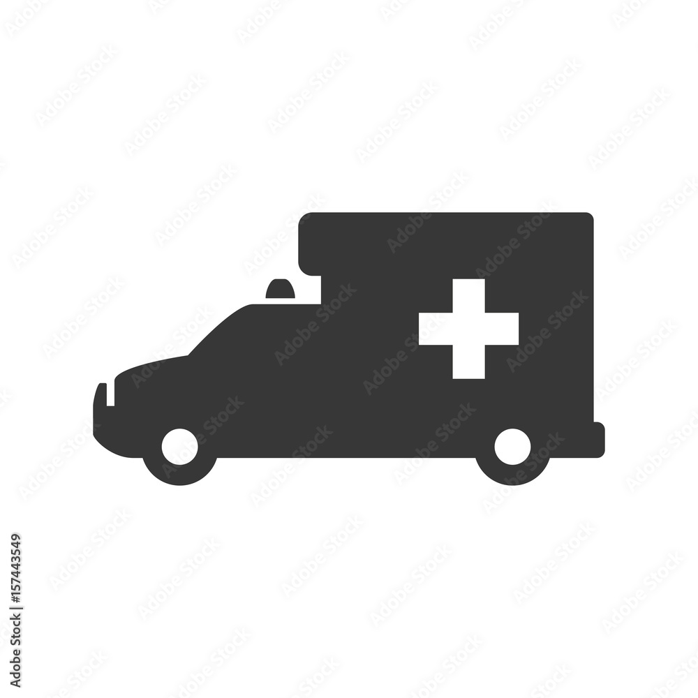 Ambulance emergency vehicle icon vector illustration graphic design Ambulance emergency vehicle icon vector illustration graphic design