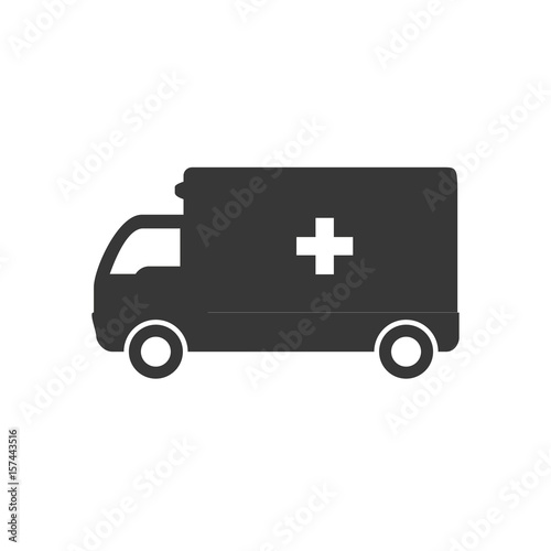 Ambulance emergency vehicle icon vector illustration graphic design