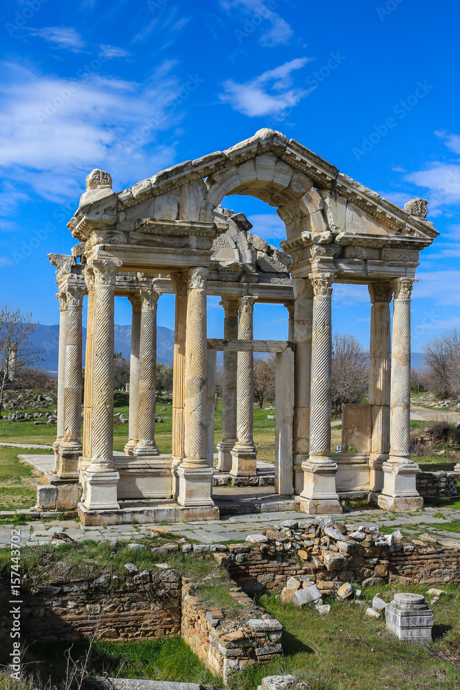 The Tetrapylon, Monumental Gate  in Aphrodisias Turkey