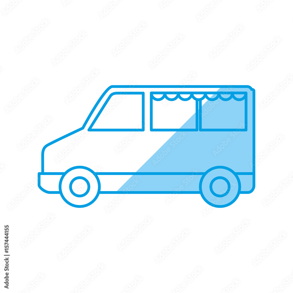 Obraz Van vehicle transport icon vector illustration graphic design