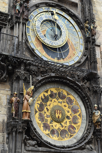 Prague astronomical clock in the Old Town Square, in Prague in Czech Republic.