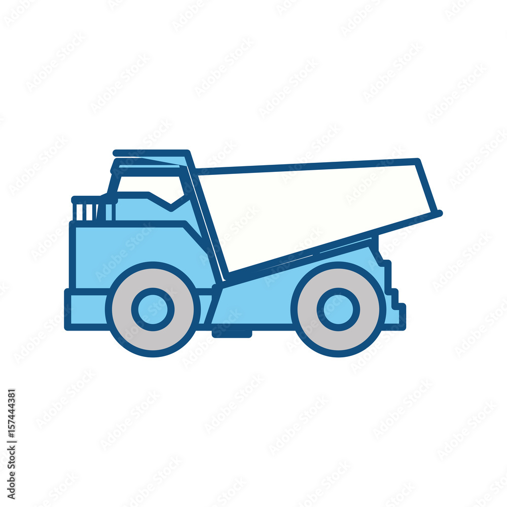 Obraz premium big dump truck icon vector illustration graphic design