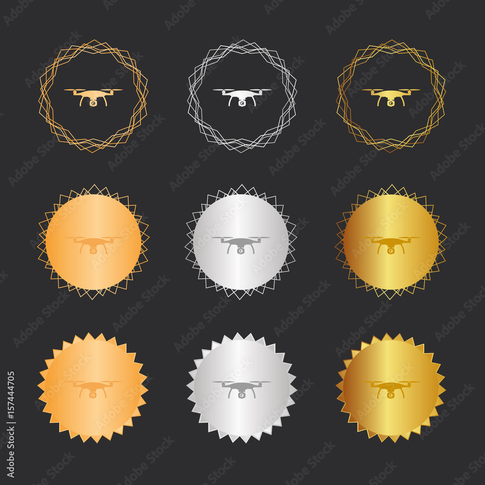 Drohne mit Kamera - Bronze, Silber, Gold Medaillen Drohne mit Kamera - Bronze, Silber, Gold Medaillen