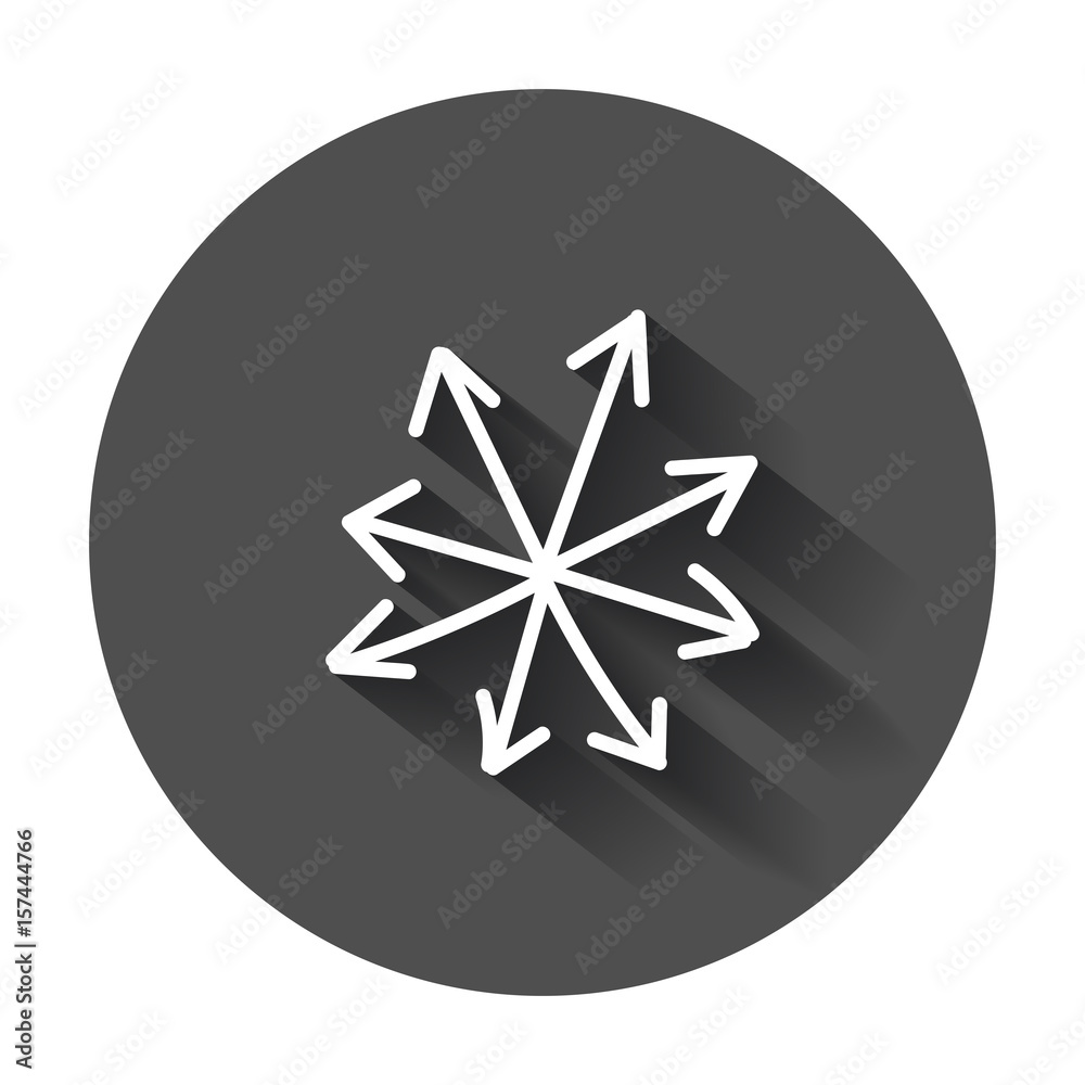 Arrows icon. Hand drawn vector illustration with long shadow. Arrows icon. Hand drawn vector illustration with long shadow.