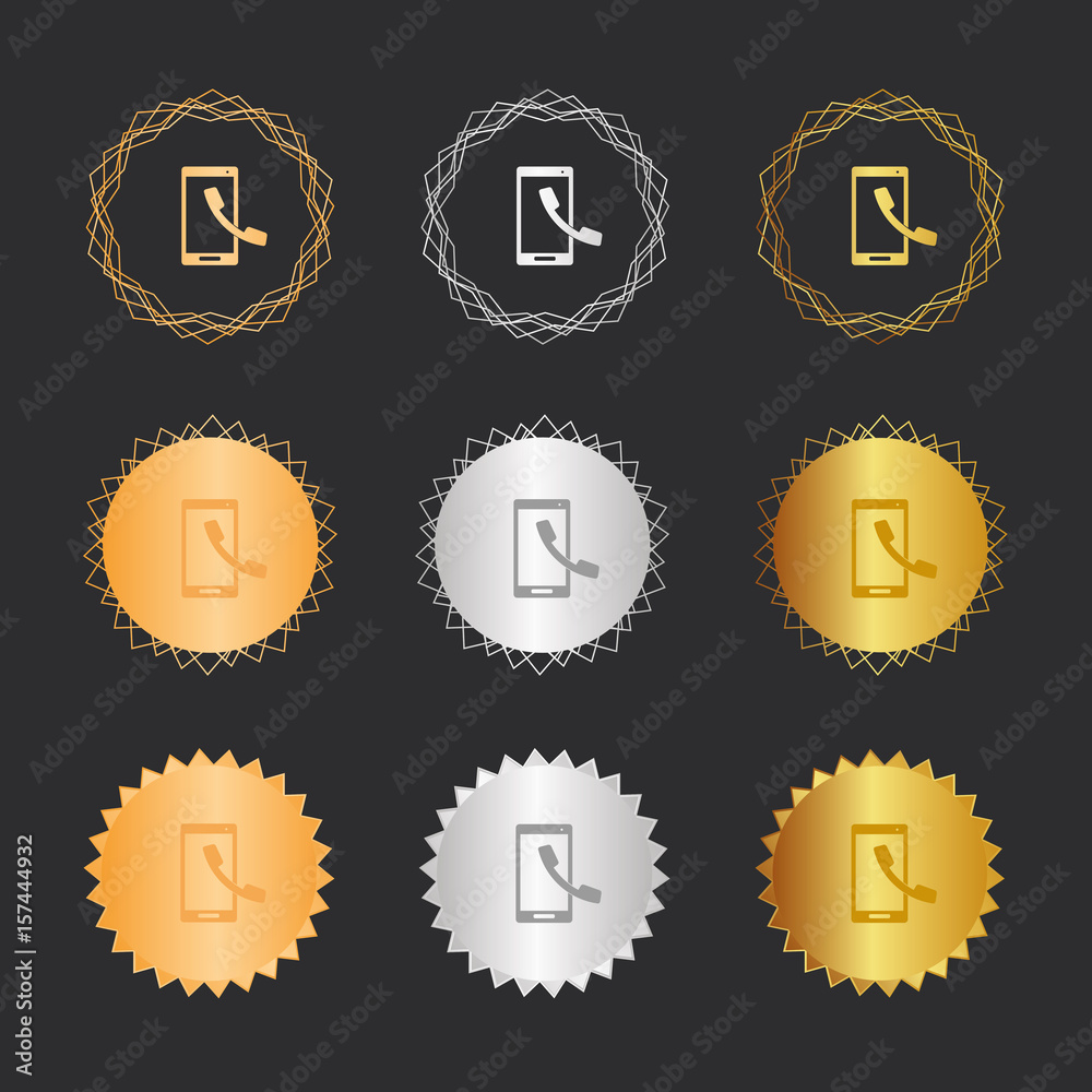 Smartphone Anruf - Bronze, Silber, Gold Medaillen