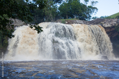 Brazilian waterfall in rain forest