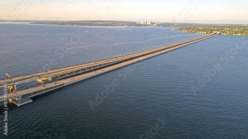 Interstate 90 Floating Bridge Bellevue Mercer Island Lake Washington