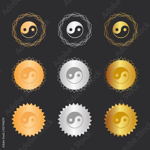 Yin Yang - Bronze, Silber, Gold Medaillen